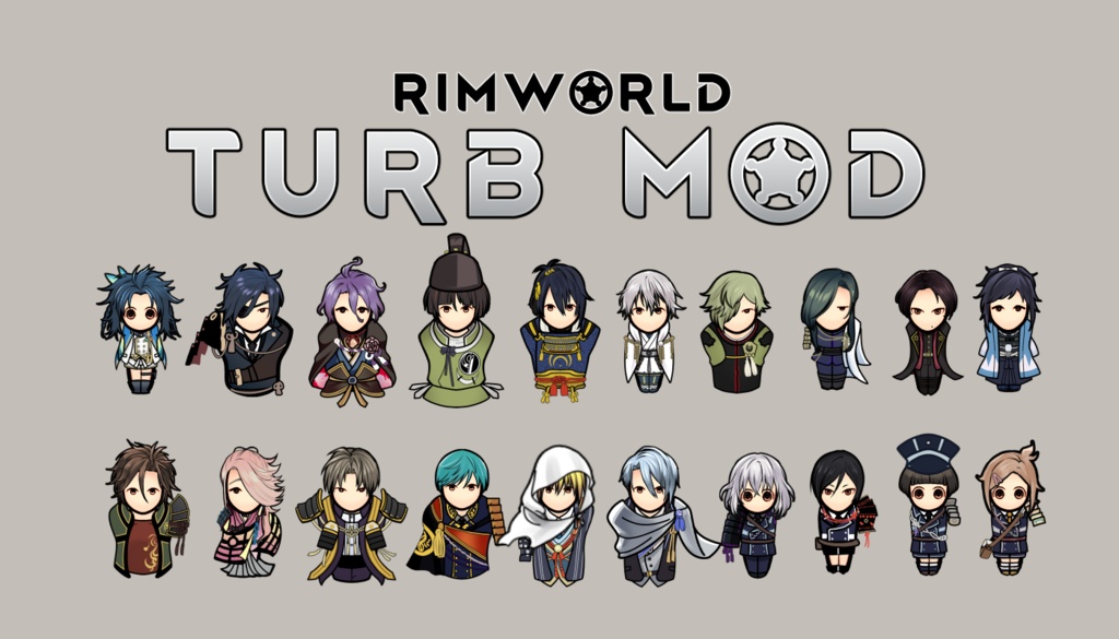 【Rimworld1.4】刀剣乱舞MOD（髪型・服）［TURB　Tourabuset］