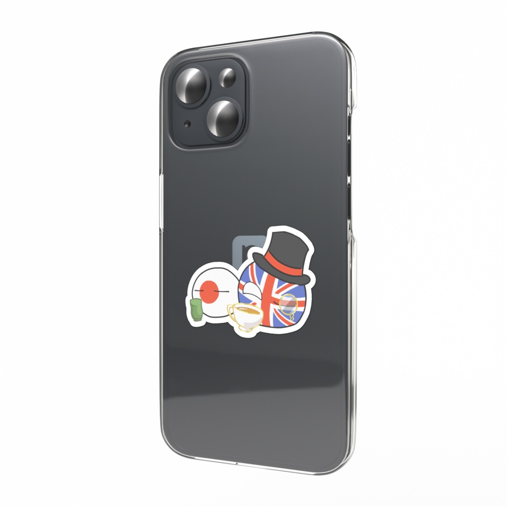 お茶を嗜むボールのステッカー