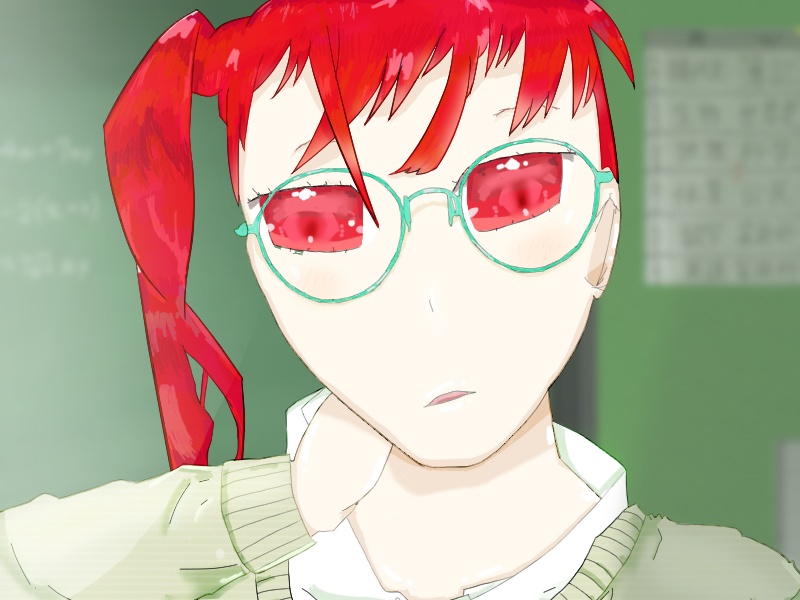 iPhoneケース・カバー(赤髪JK・合ってると思うけど……)