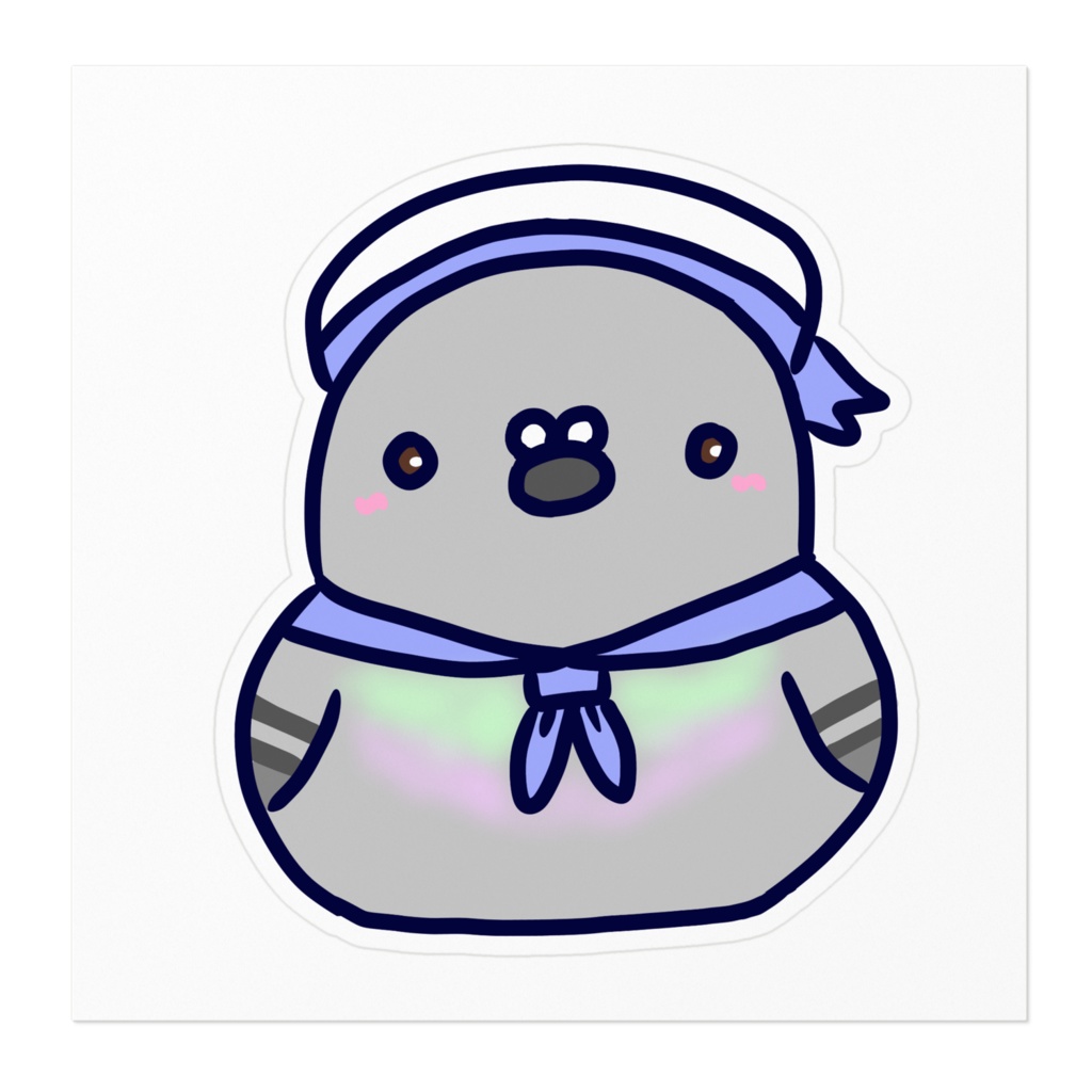 ぽぽ鳩ステッカー