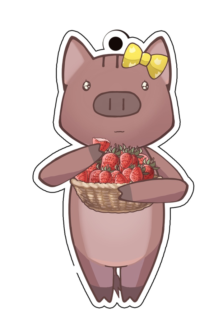 うりりんアクリルキーホルダー（いちごバージョン）