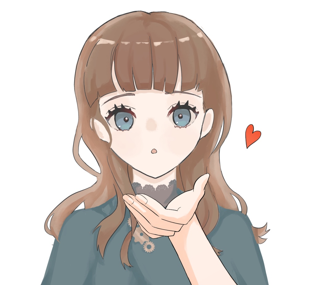 【手素材】投げキッス😘