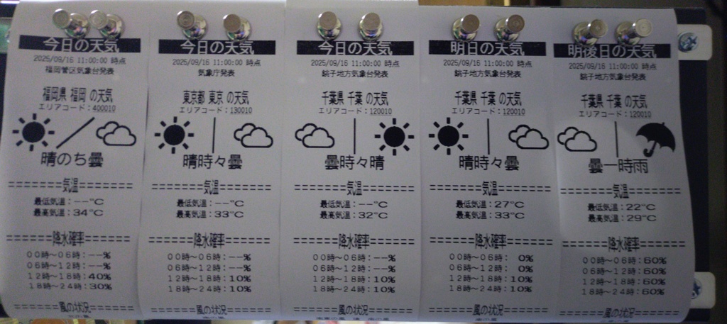 天気予報印刷 for Thermal Printer(Ver 1.3.0)