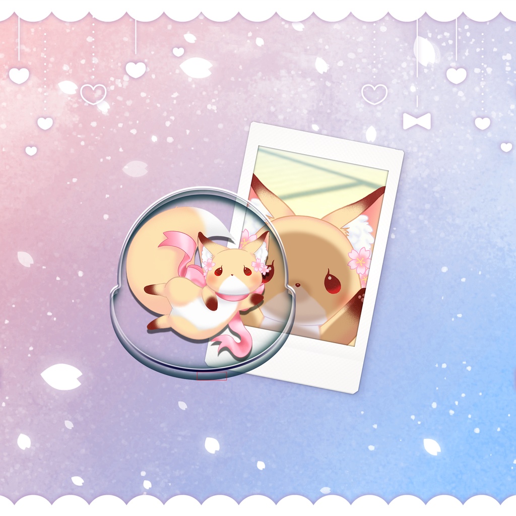 【4周年記念】狐桜こはく&杜狸ましろ🎂ゆらゆらアクリルフィギュア🎂