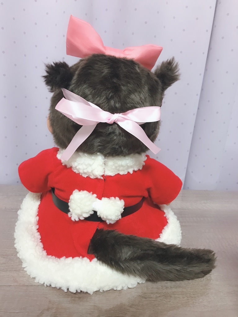 やわらかモンチッチ チムたん サンタ ワンピース リボンつき