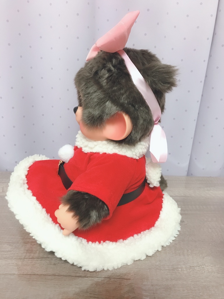 やわらかモンチッチ チムたん サンタ ワンピース リボンつき