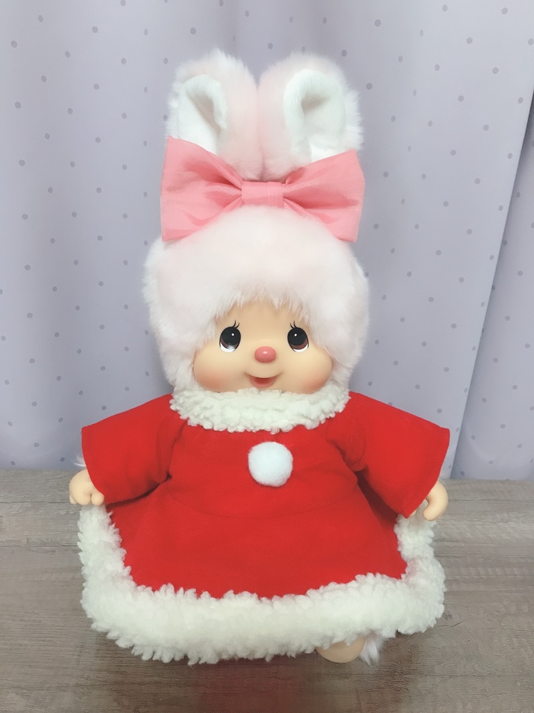 やわらかモンチッチ チムたん サンタ ワンピース リボンつき