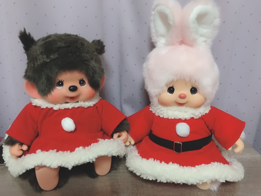 やわらかモンチッチ チムたん サンタ ワンピース リボンつき