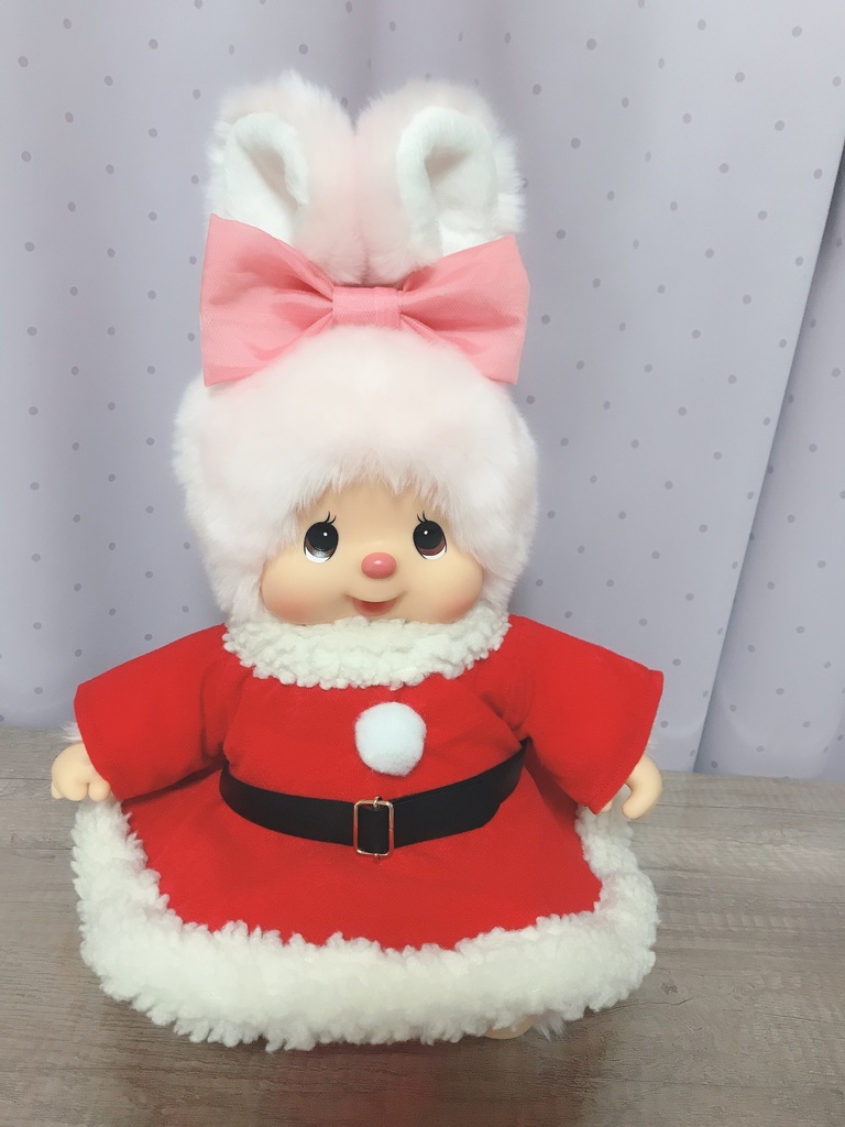 やわらかモンチッチ チムたん サンタ ワンピース リボンつき