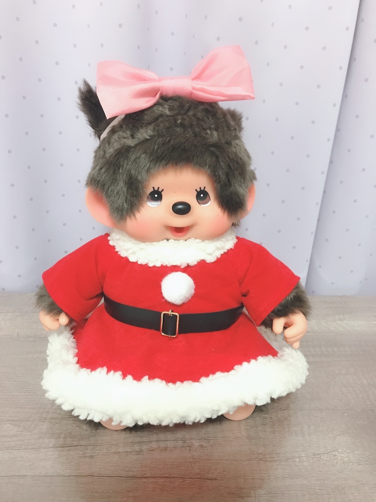 やわらかモンチッチ チムたん サンタ ワンピース リボンつき