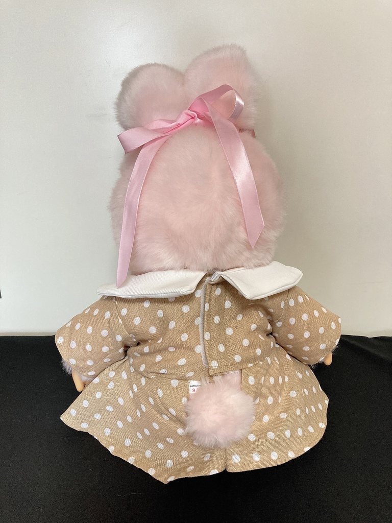 やわらかモンチッチ やわらかチムたん用 洋服 水玉ベージュワンピース