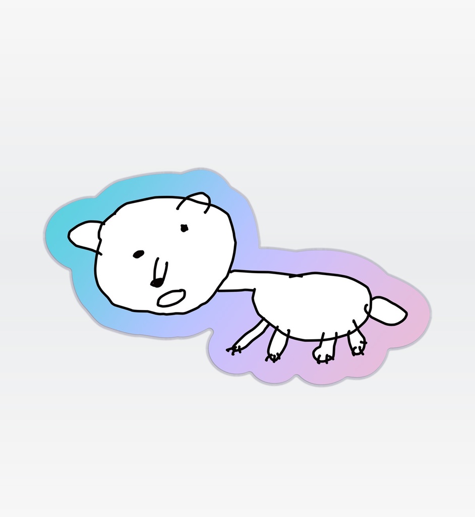 新刊ください！ステッカー　田中が描いたねこ