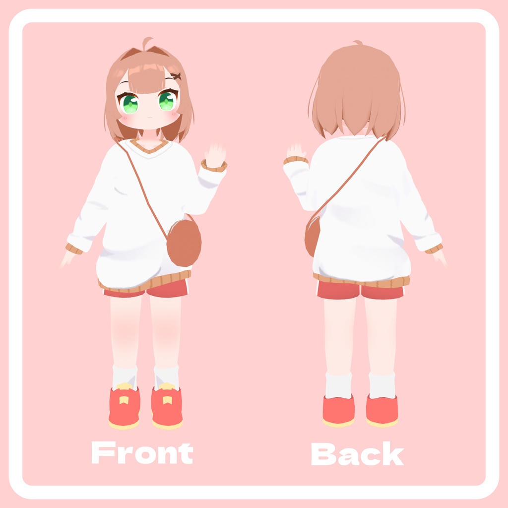 【無料】にのんちゃん-Ninon-/オリジナル3Dモデル