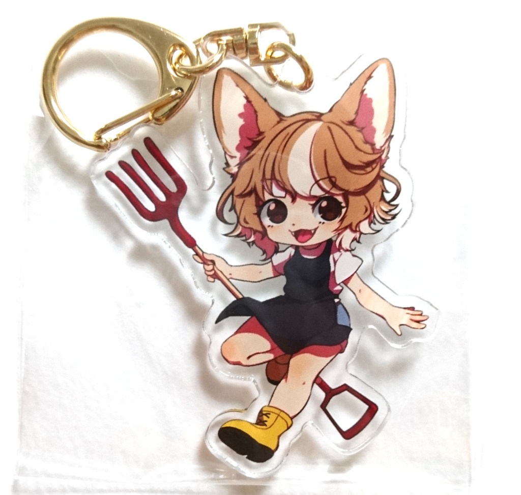 コーギーちゃんアクリルキーホルダー - 生焼けホットケーキ職人