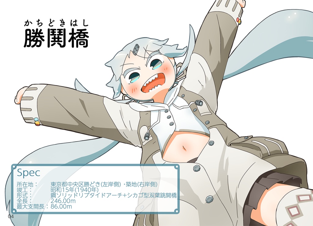 【書籍版】はしづめ!橋の擬人化つめあわせ ─隅田川に架かる戦前の橋1─