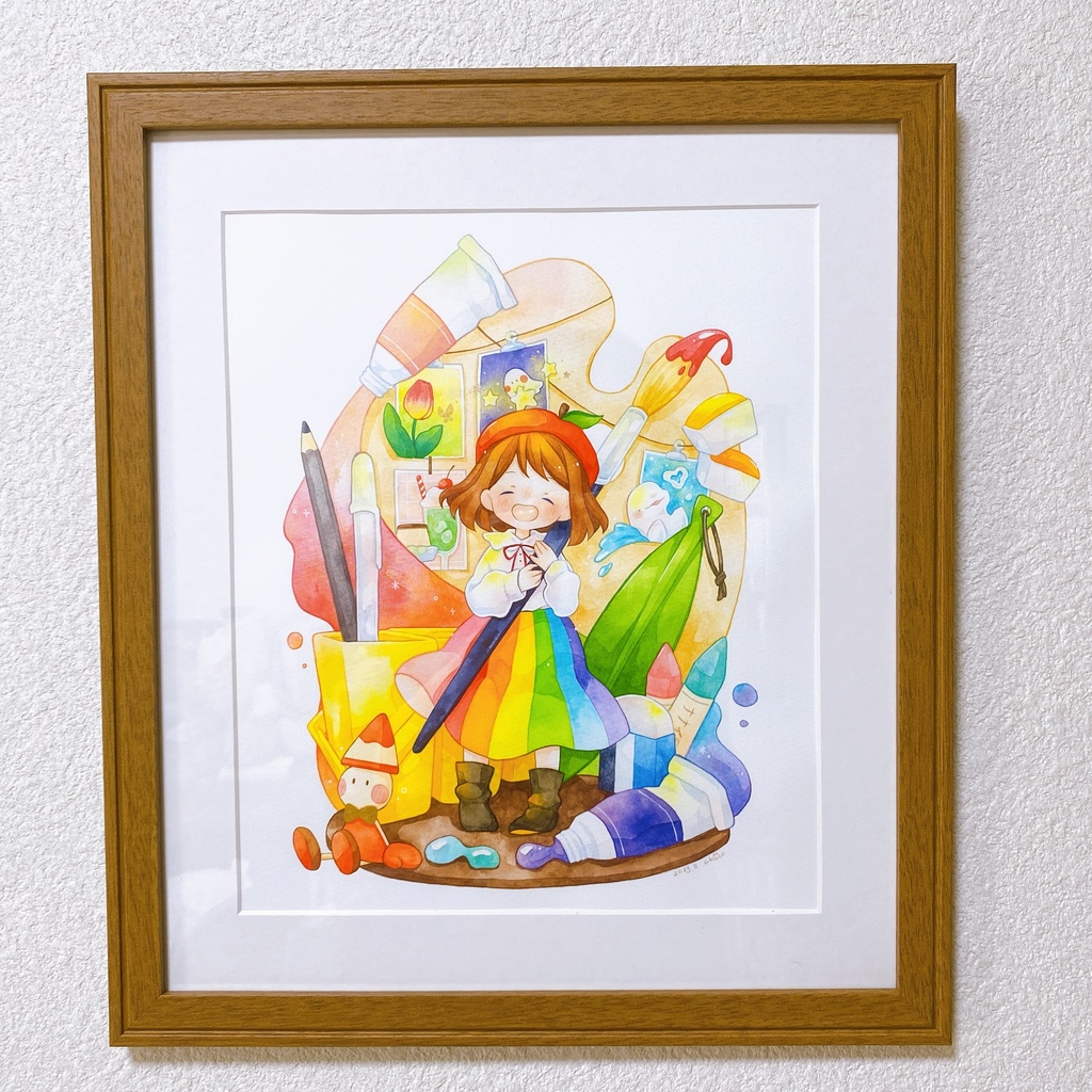 原画「わたしのおえかきセット」