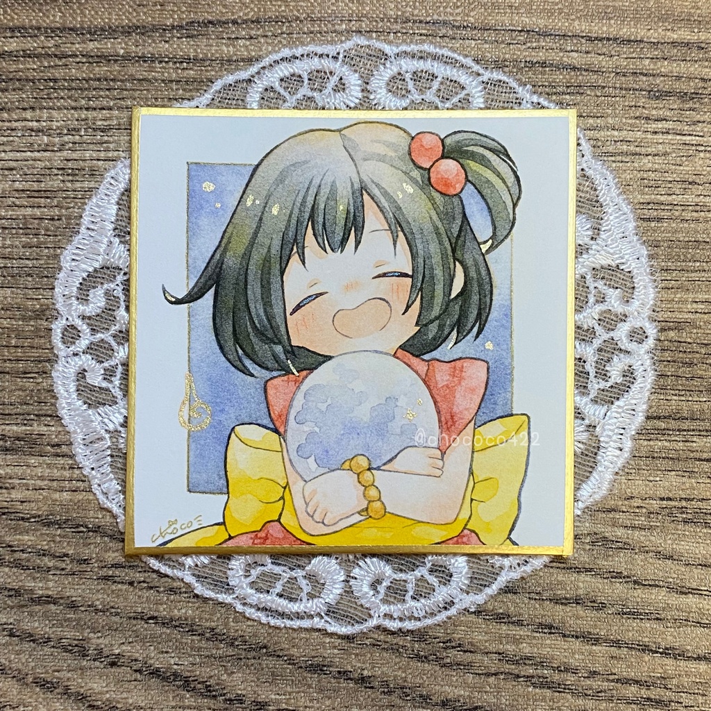 豆色紙【月と妖怪】