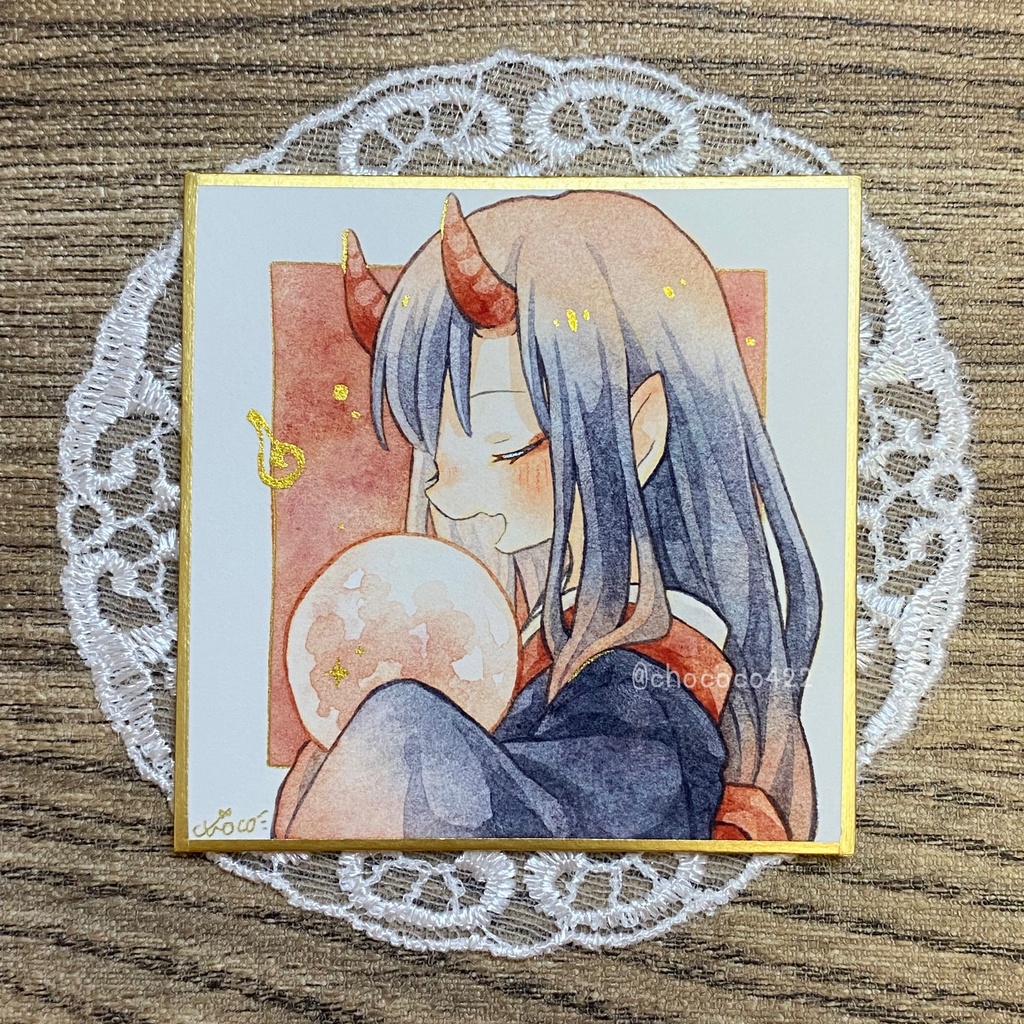 豆色紙【月と妖怪】