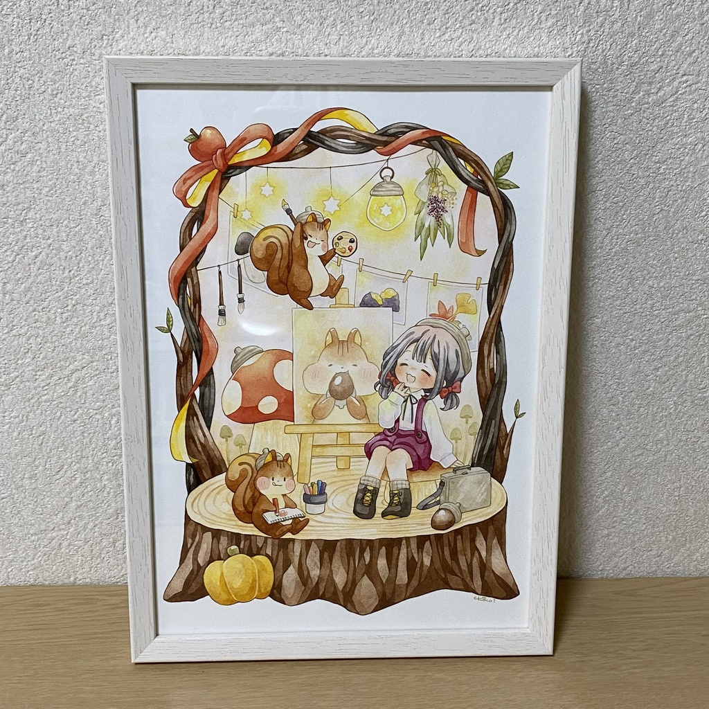原画「森のちいさなアトリエで」
