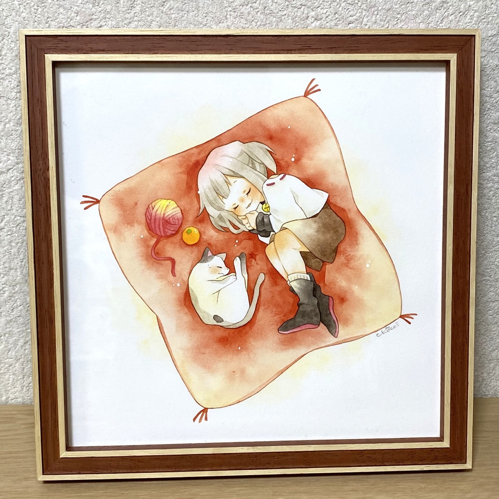 原画「いっしょにおひるね」