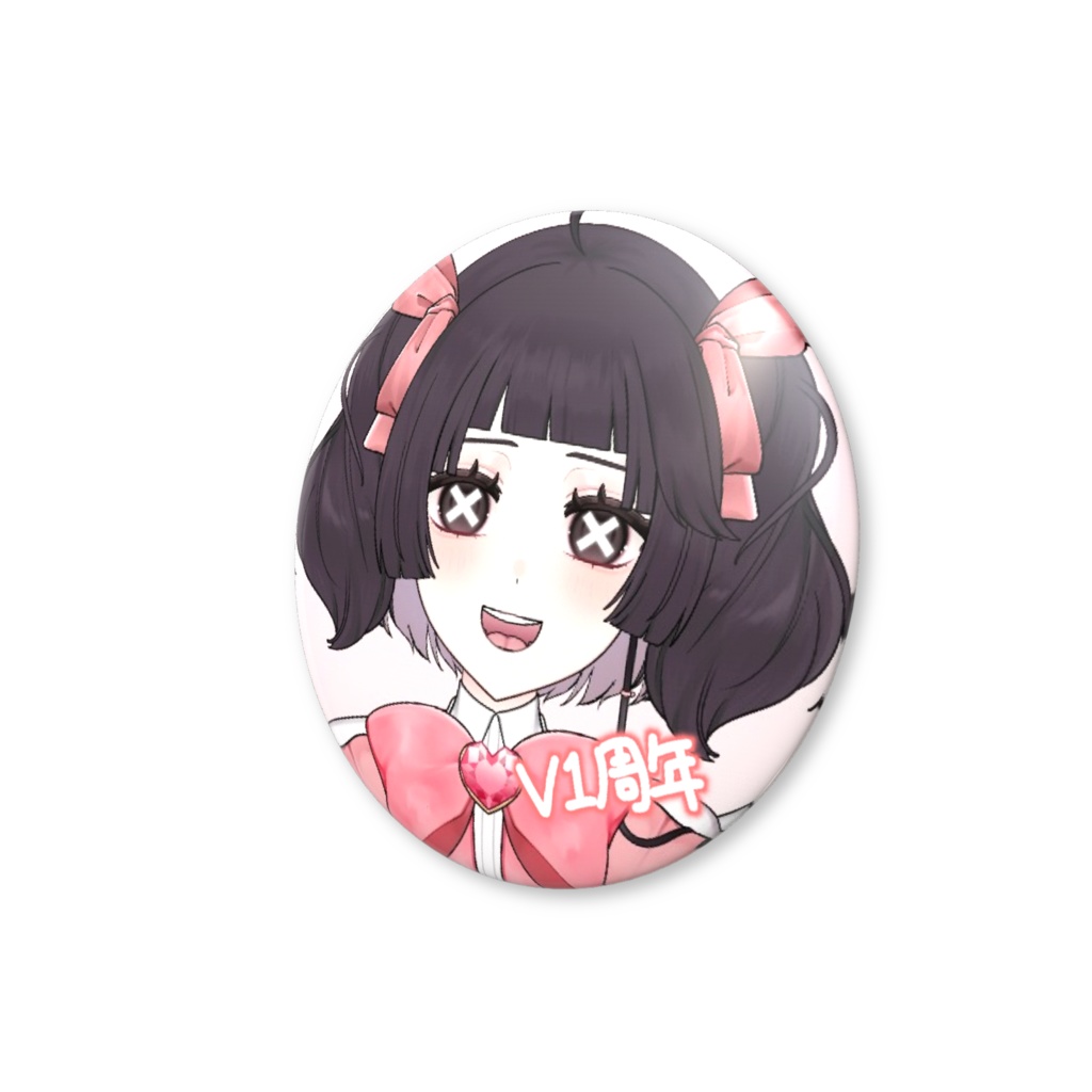 【1周年】新モデル缶バッジ(にっこり)【笑咲ゆぺ】