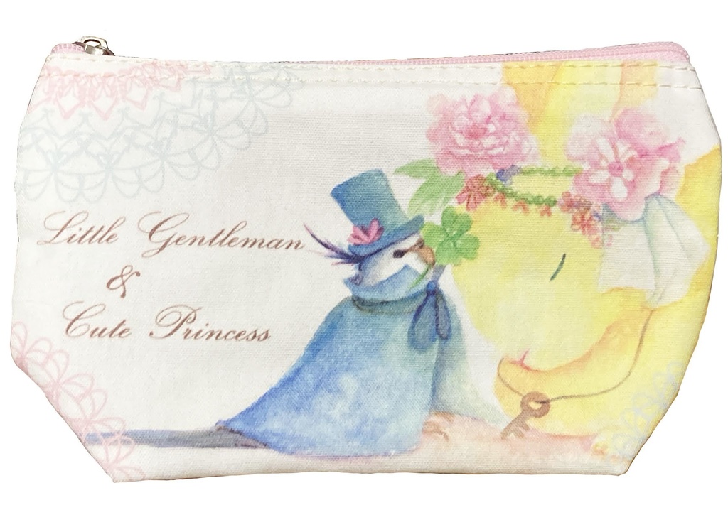 布製ポーチ「小さな紳士とお姫ちゃん」