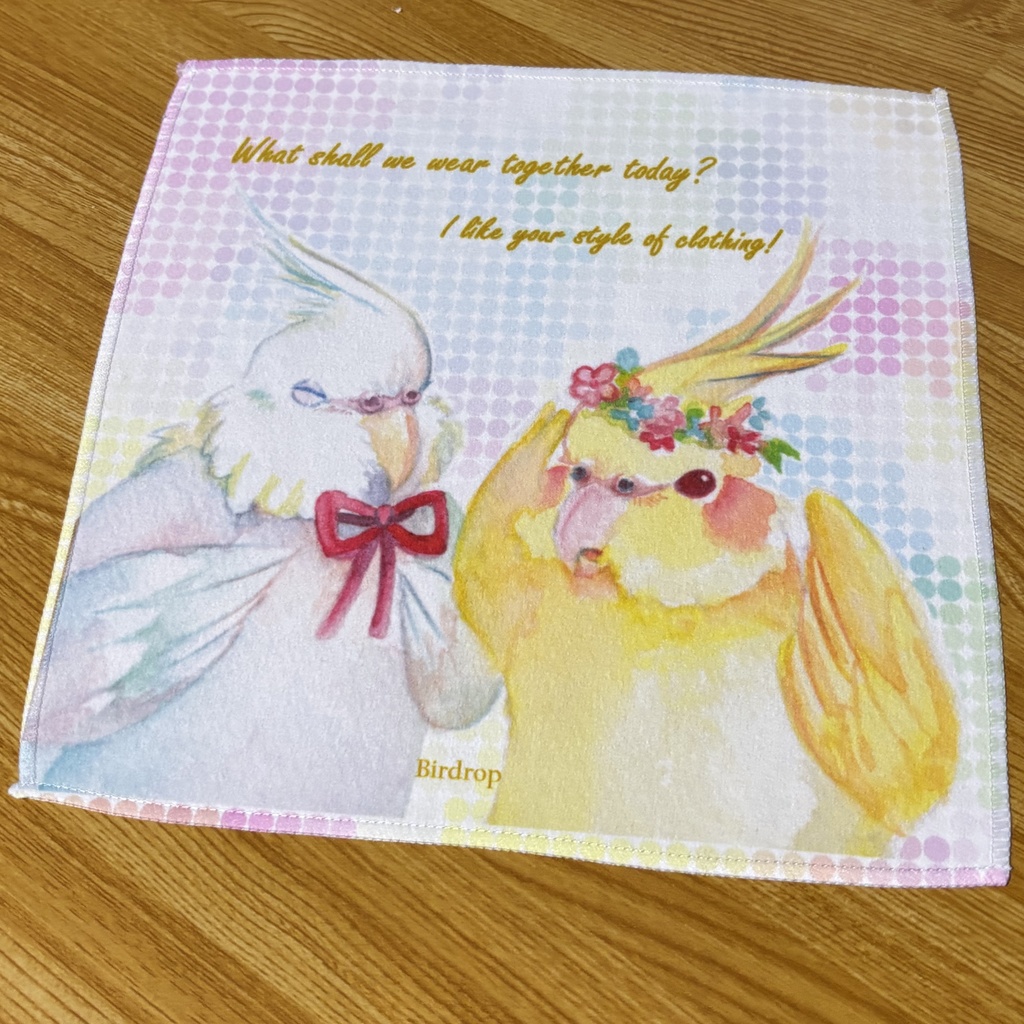 マイクロファイバーハンカチ(オカメインコ)