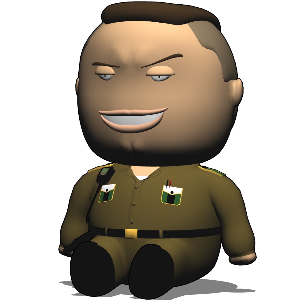 いやらしい看守ぬいぐるみ3D素材