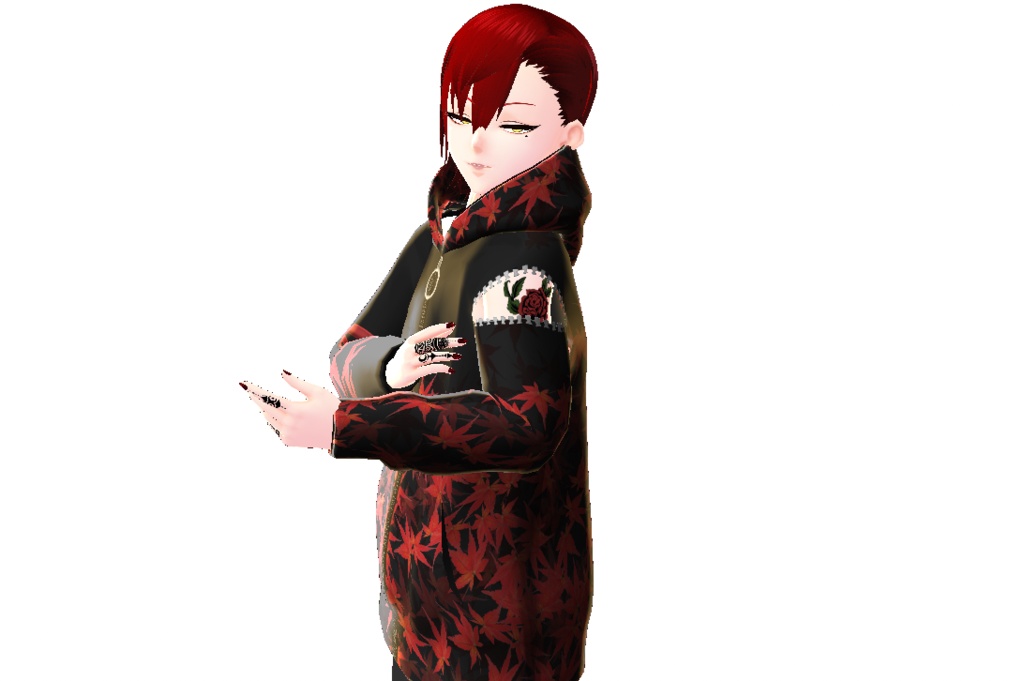 【VRoid用】紅葉ジップパーカー