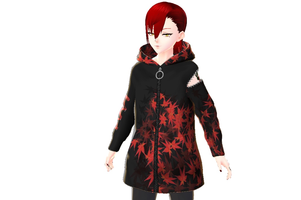 【VRoid用】紅葉ジップパーカー