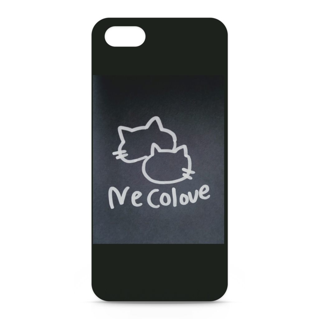 Necolove イラストロゴ旧2匹のねこ　iPhoneケース(7〜X)