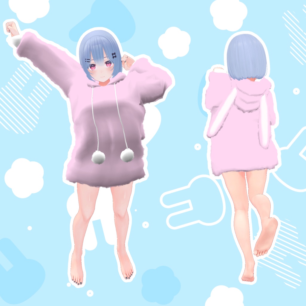 【桔梗】うさみみぱーかー【PB対応】