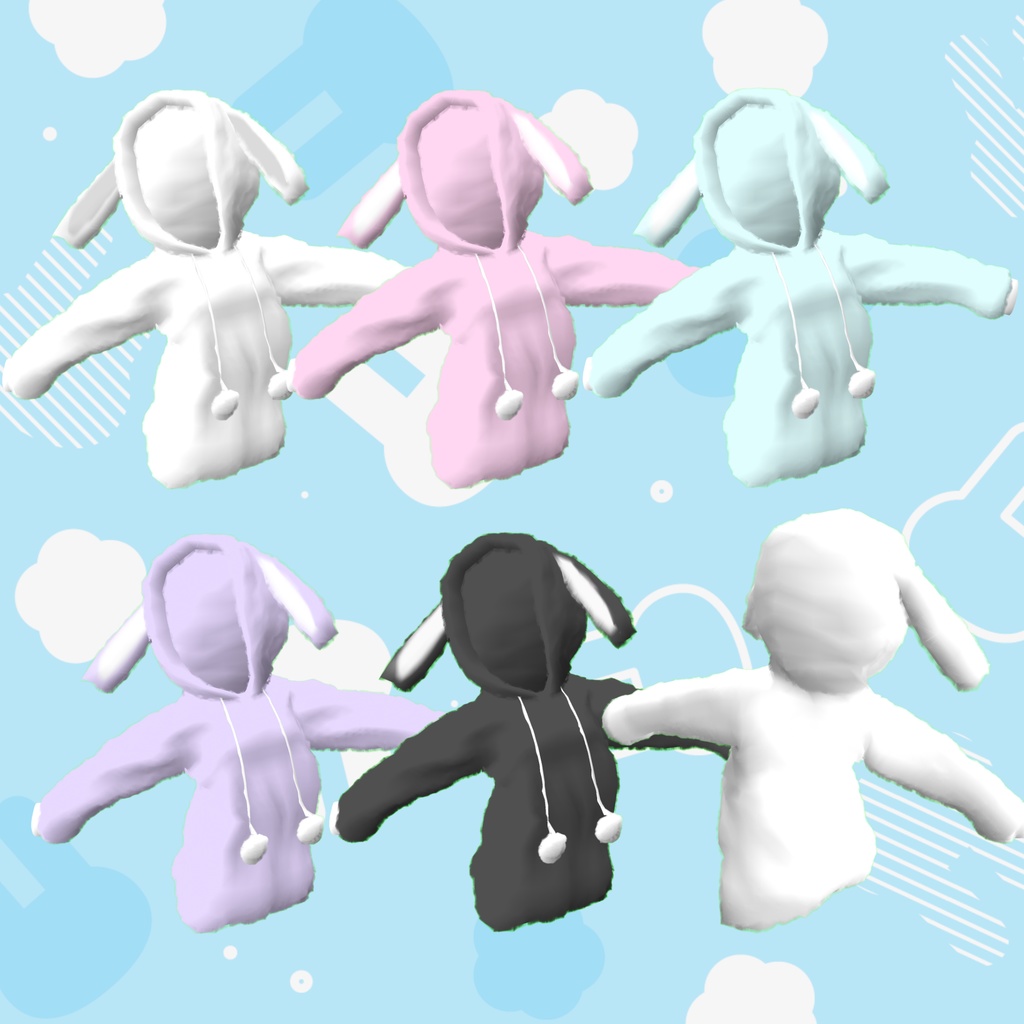 【桔梗】うさみみぱーかー【PB対応】