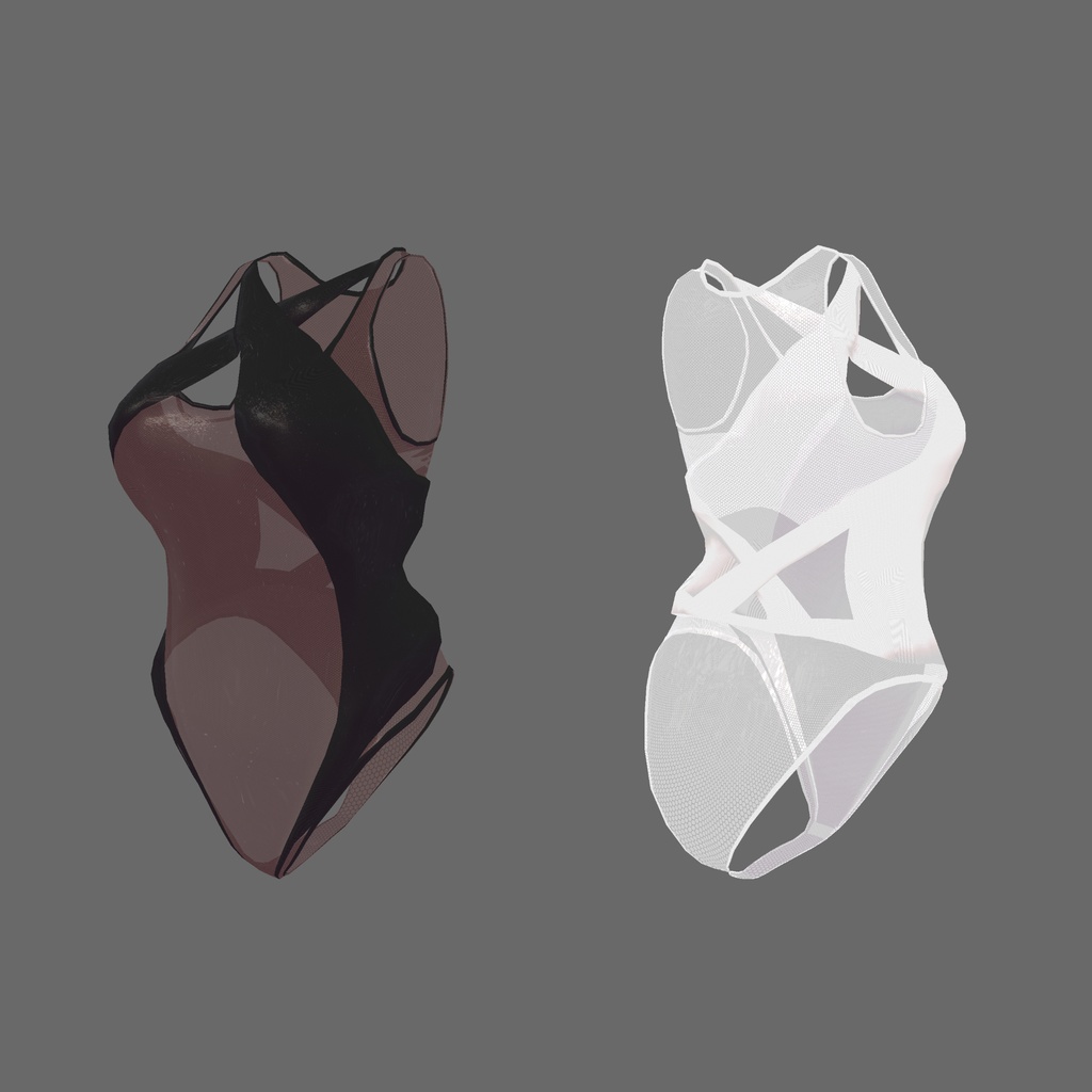 【桔梗】えちえちメッシュ水着