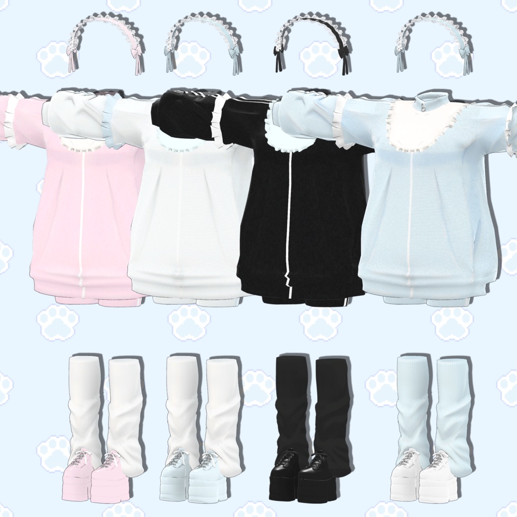 天使界隈コーデ【6アバター対応】