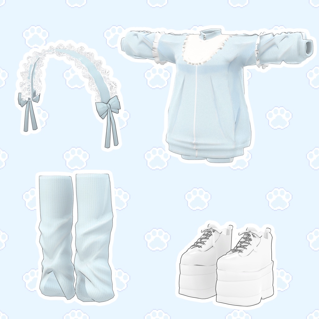 天使界隈コーデ【6アバター対応】