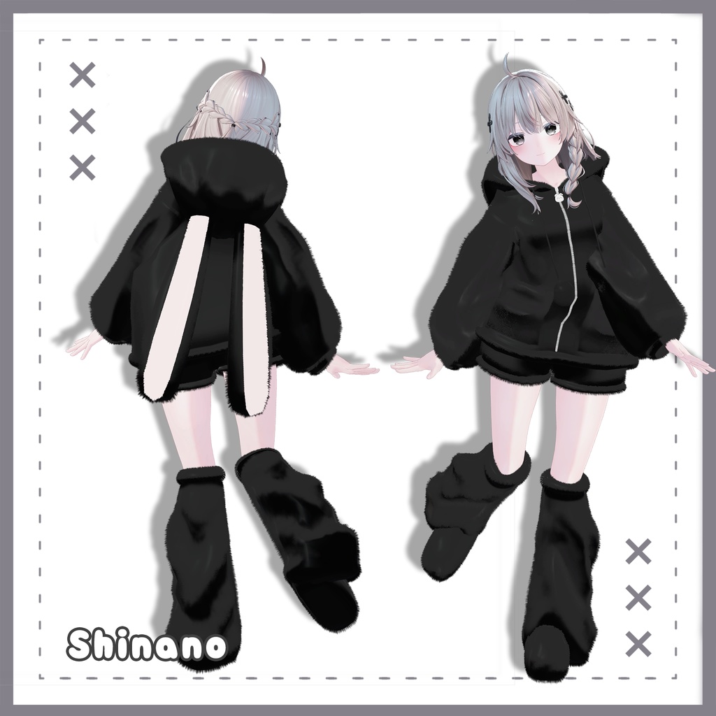 ✨️セール中✨️うさみみパーカーセット【11アバター対応】