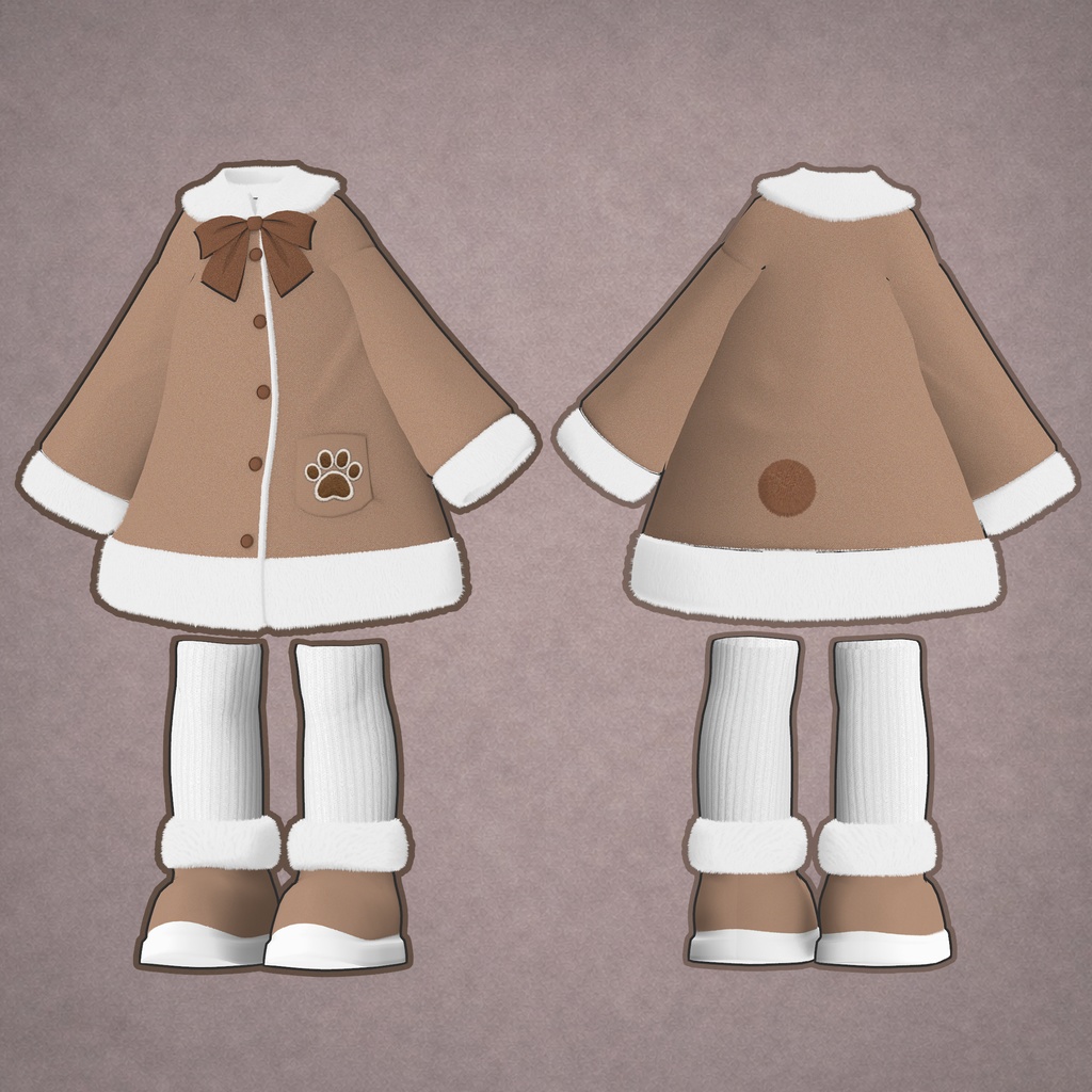 ✨️発売記念セール中✨️ゆるくま ボアコート【まめふれんず対応】