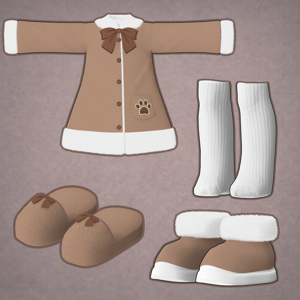 ✨️発売記念セール中✨️ゆるくま ボアコート【まめふれんず対応】