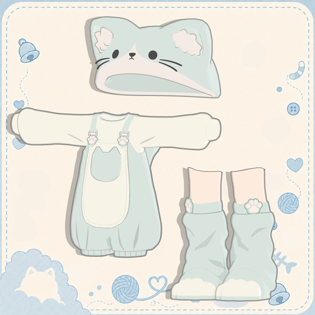 ちびねこコーデ【まめふれんず対応】