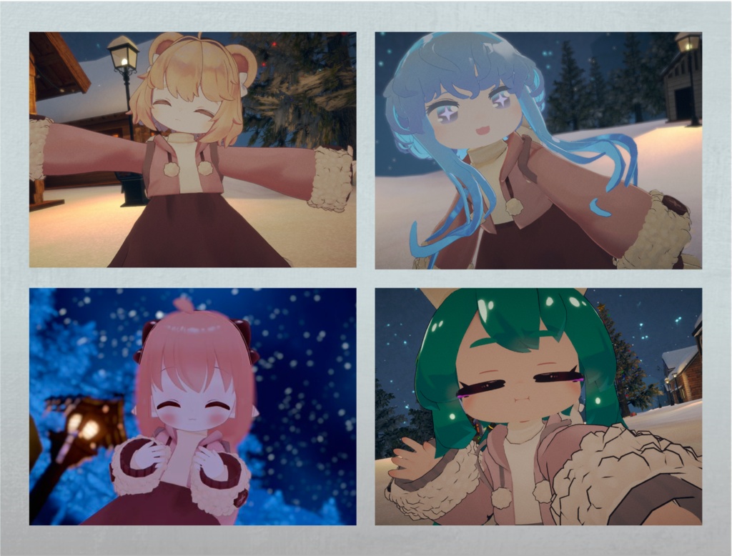 もこもこ冬コーデ【複数アバター対応】