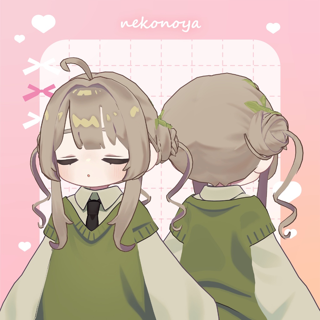 お団子ツインヘア