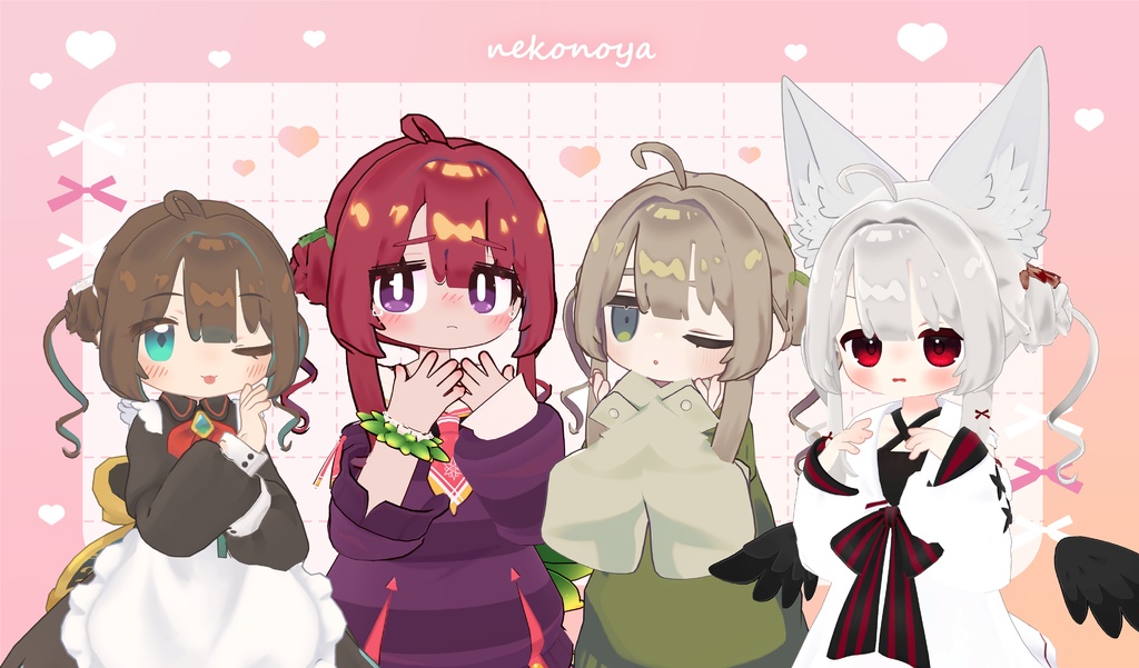 お団子ツインヘア