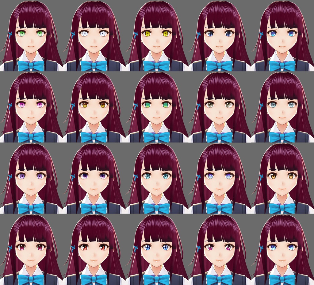 【VRoid】瞳テクスチャセットVol.2【20種類】