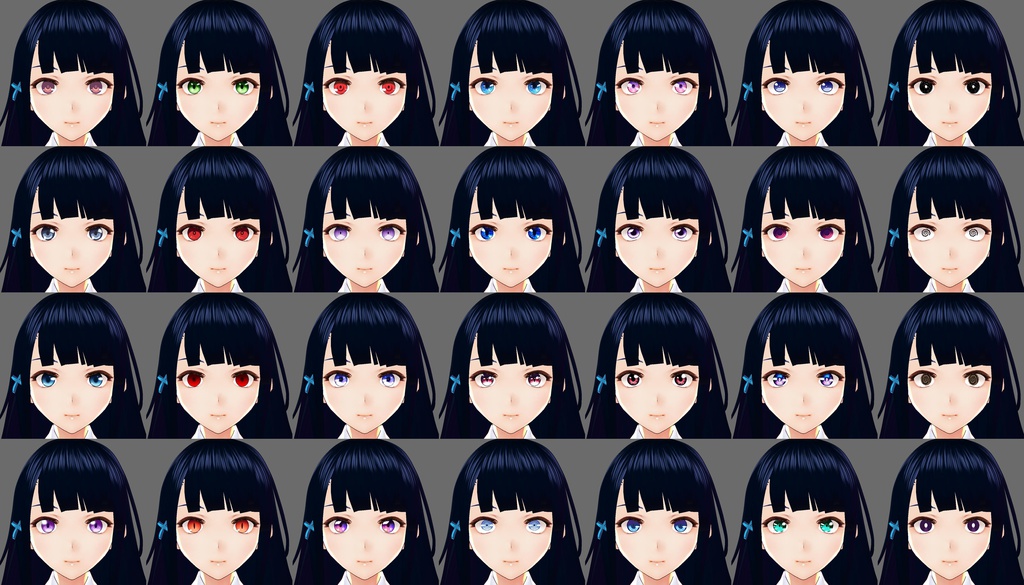 【VRoid】瞳テクスチャセットVol.3【100種類】
