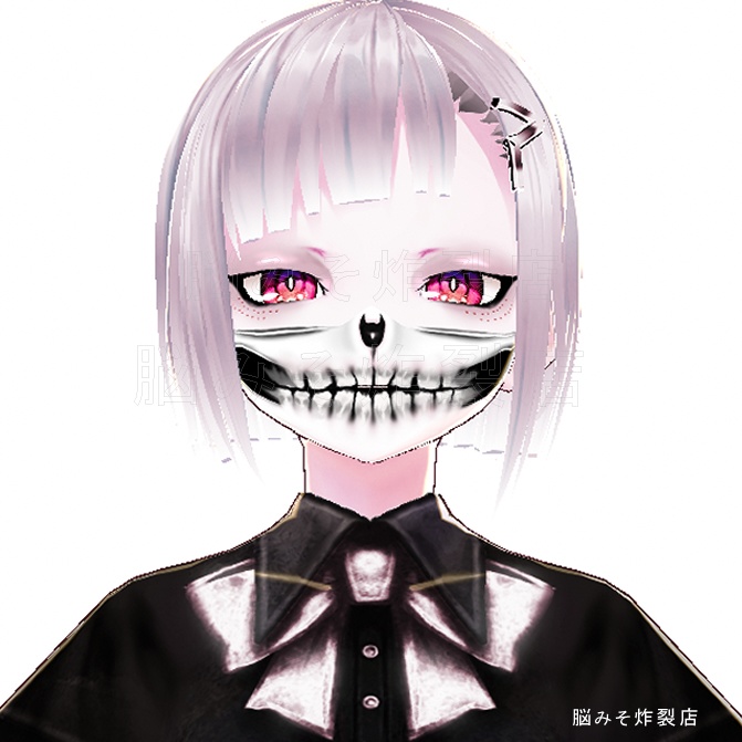 VRoid Texture ※Version:β【half skull makeup 】