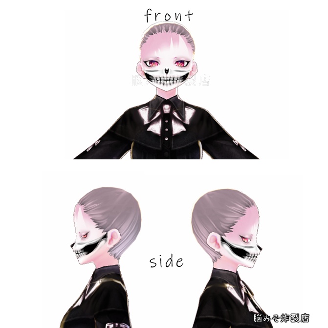 VRoid Texture ※Version:β【half skull makeup 】