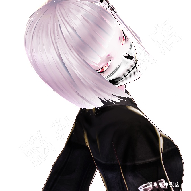 VRoid Texture ※Version:β【half skull makeup 】