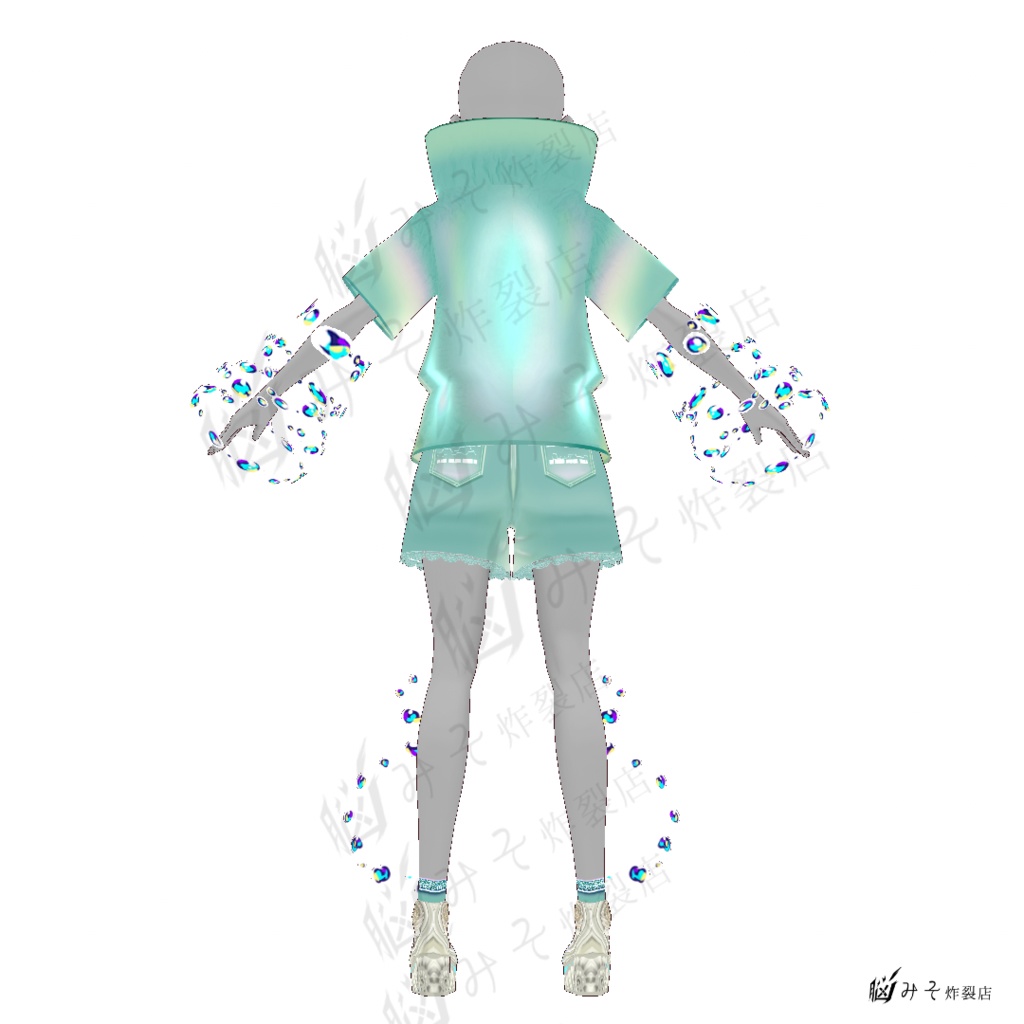 VRoid Texture ※Version:β【Frog Suit Full Set - Litoria caerulea -】