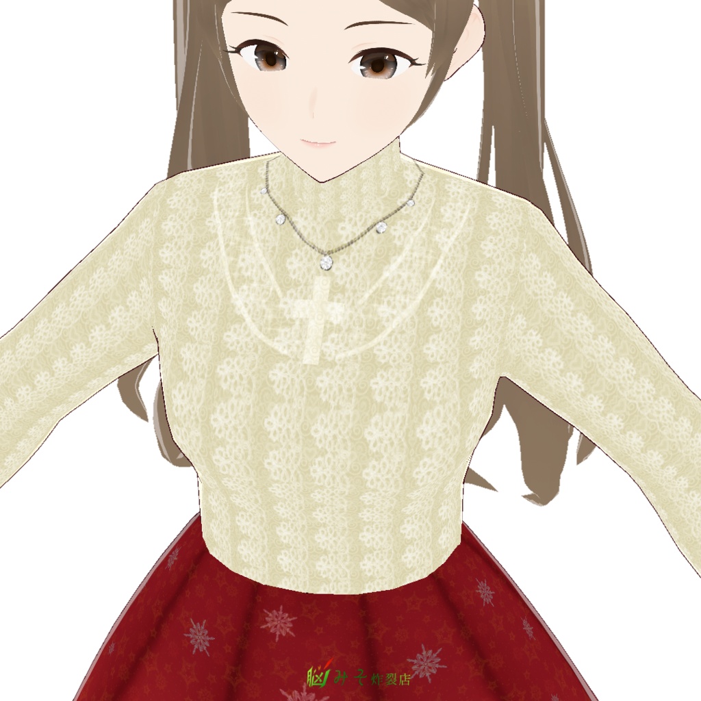 VRoid Texture 『CHRISTMAS PRESENT BLOUSE&SKIRT SET2021』